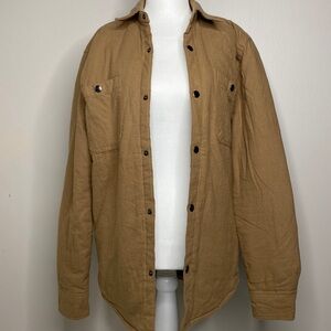 Vintage Big Mac JC penny flannel camel shirt jacket